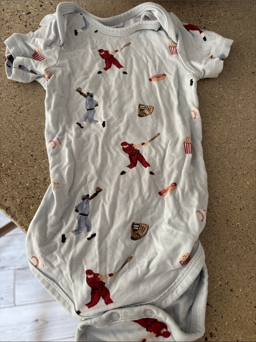 Kyte BABY Light Blue Infant Onesie with Subtle Print